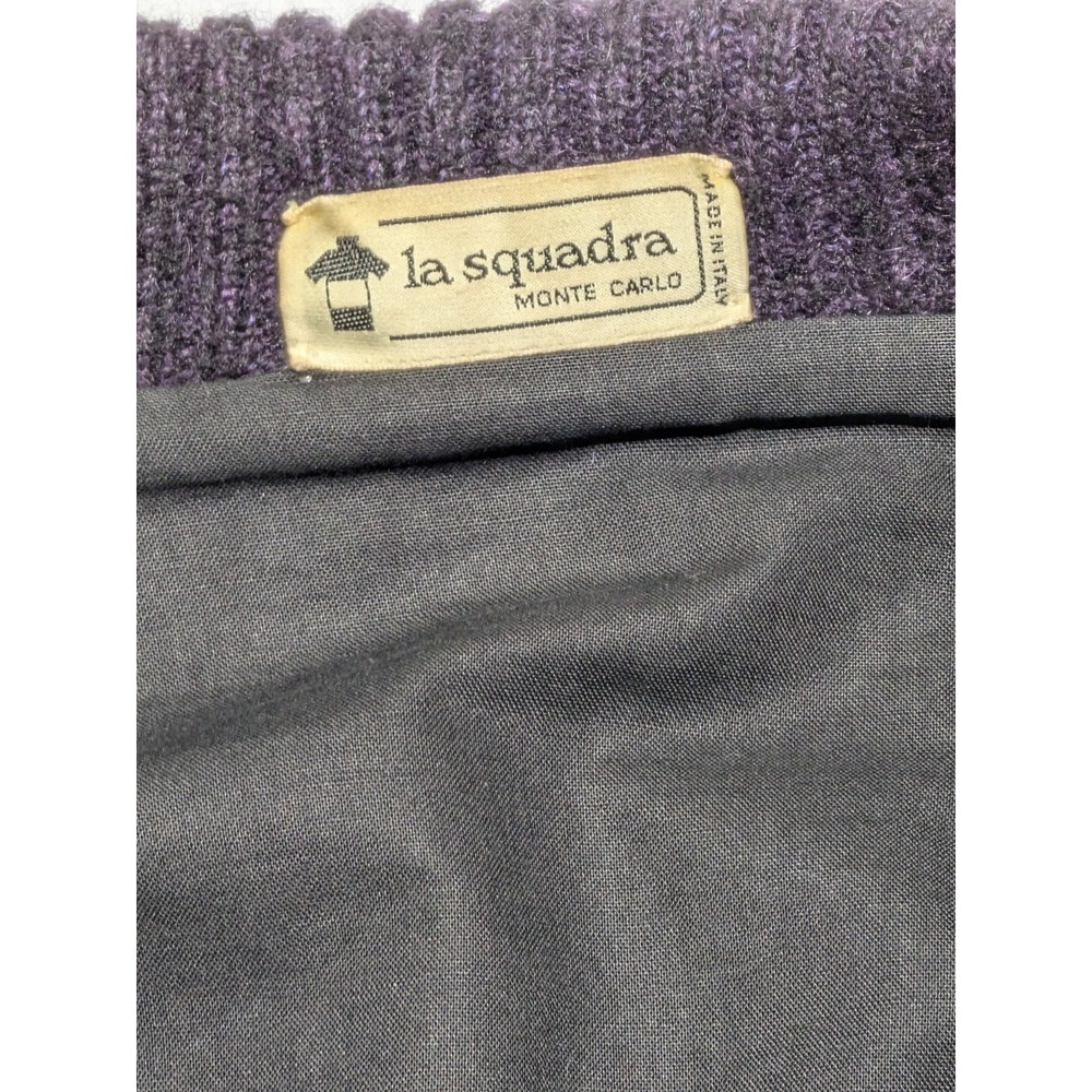 Vintage La Squadra Monte Carlo Mohair Cardigan Jacket Italy Abstract Knit... - Picture 9 of 16